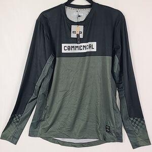 NWT Commencal Men's Lightech Race Long Sleeve Jersey Dark Grey Size S